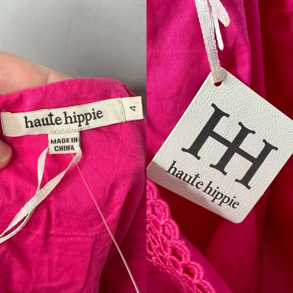 Haute Hippie Catherine Lace Trimmed Cotton Silk Mini Skirt NEW - Picture 7 of 8